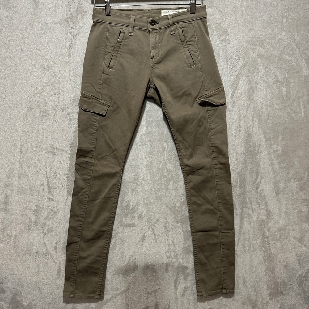 Rag & Bone JEAN Military Skinny Cargo Pants W1736O017MIL Green 26